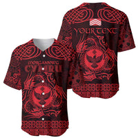 Personalized Glamorgan Morgannwg Baseball Jersey Red Raven Celtic-inspired - Wonder Print Shop