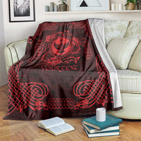 Personalized Glamorgan Morgannwg Blanket Red Raven Celtic-inspired - Wonder Print Shop