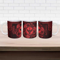 Personalized Glamorgan Morgannwg Ceramic Mug Red Raven Celtic-inspired - Wonder Print Shop