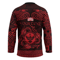 Personalized Glamorgan Morgannwg Hockey Jersey Red Raven Celtic-inspired - Wonder Print Shop