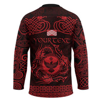 Personalized Glamorgan Morgannwg Hockey Jersey Red Raven Celtic-inspired - Wonder Print Shop