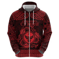 Personalized Glamorgan Morgannwg Hoodie Red Raven Celtic-inspired - Wonder Print Shop