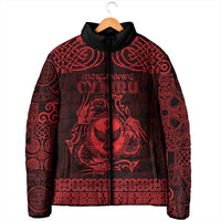 Personalized Glamorgan Morgannwg Padded Jacket Red Raven Celtic-inspired - Wonder Print Shop