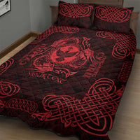 Personalized Glamorgan Morgannwg Quilt Bed Set Red Raven Celtic-inspired - Wonder Print Shop