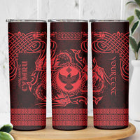Personalized Glamorgan Morgannwg Skinny Tumbler Red Raven Celtic-inspired - Wonder Print Shop