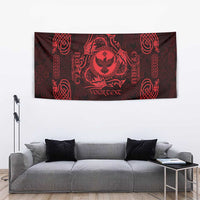 Personalized Glamorgan Morgannwg Tapestry Red Raven Celtic-inspired - Wonder Print Shop