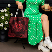 Personalized Glamorgan Morgannwg Tote Bag Red Raven Celtic-inspired - Wonder Print Shop
