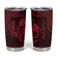 Personalized Glamorgan Morgannwg Tumbler Cup Red Raven Celtic-inspired - Wonder Print Shop
