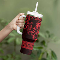 Personalized Glamorgan Morgannwg Tumbler With Handle Red Raven Celtic-inspired - Wonder Print Shop
