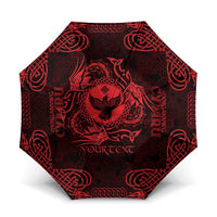 Personalized Glamorgan Morgannwg Umbrella Red Raven Celtic-inspired - Wonder Print Shop