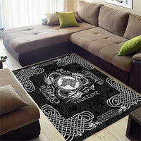 Personalized Merionethshire Meirionnydd Area Rug Black Wolf Celtic-inspired - Wonder Print Shop