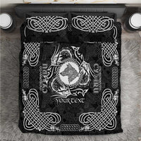 Personalized Merionethshire Meirionnydd Bedding Set Black Wolf Celtic-inspired - Wonder Print Shop