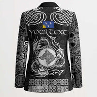 Personalized Merionethshire Meirionnydd Blazer Black Wolf Celtic-inspired - Wonder Print Shop