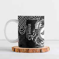 Personalized Merionethshire Meirionnydd Ceramic Mug Black Wolf Celtic-inspired - Wonder Print Shop