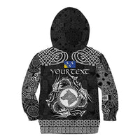 Personalized Merionethshire Meirionnydd Kid Hoodie Black Wolf Celtic-inspired - Wonder Print Shop