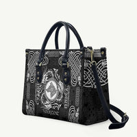 Personalized Merionethshire Meirionnydd Leather Bag Black Wolf Celtic-inspired - Wonder Print Shop
