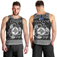 Personalized Merionethshire Meirionnydd Men Tank Top Black Wolf Celtic-inspired - Wonder Print Shop