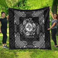 Personalized Merionethshire Meirionnydd Quilt Black Wolf Celtic-inspired - Wonder Print Shop