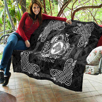 Personalized Merionethshire Meirionnydd Quilt Black Wolf Celtic-inspired - Wonder Print Shop