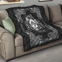 Personalized Merionethshire Meirionnydd Quilt Black Wolf Celtic-inspired - Wonder Print Shop
