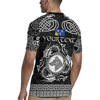 Personalized Merionethshire Meirionnydd Rugby Jersey Black Wolf Celtic-inspired - Wonder Print Shop