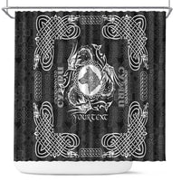 Personalized Merionethshire Meirionnydd Shower Curtain Black Wolf Celtic-inspired - Wonder Print Shop