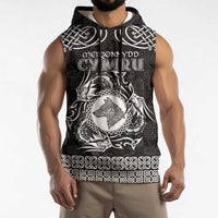 Personalized Merionethshire Meirionnydd Sleeveless Hoodie Black Wolf Celtic-inspired - Wonder Print Shop