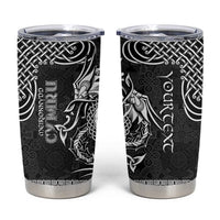 Personalized Merionethshire Meirionnydd Tumbler Cup Black Wolf Celtic-inspired - Wonder Print Shop