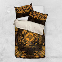 Personalized Merionethshire Meirionnydd Bedding Set Gold Wolf Celtic-inspired - Wonder Print Shop