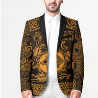 Personalized Merionethshire Meirionnydd Blazer Gold Wolf Celtic-inspired - Wonder Print Shop