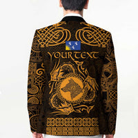 Personalized Merionethshire Meirionnydd Blazer Gold Wolf Celtic-inspired - Wonder Print Shop