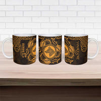 Personalized Merionethshire Meirionnydd Ceramic Mug Gold Wolf Celtic-inspired - Wonder Print Shop