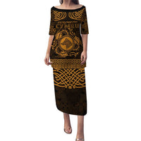 Personalized Merionethshire Meirionnydd Puletasi Gold Wolf Celtic-inspired - Wonder Print Shop