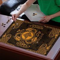 Personalized Merionethshire Meirionnydd Puzzle Gold Wolf Celtic-inspired - Wonder Print Shop