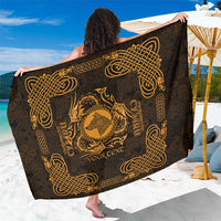 Personalized Merionethshire Meirionnydd Sarong Gold Wolf Celtic-inspired - Wonder Print Shop