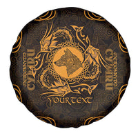 Personalized Merionethshire Meirionnydd Spare Tire Cover Gold Wolf Celtic-inspired - Wonder Print Shop