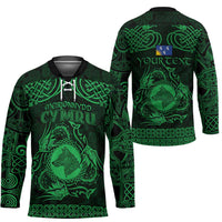 Personalized Merionethshire Meirionnydd Hockey Jersey Green Wolf Celtic-inspired - Wonder Print Shop