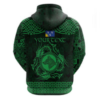 Personalized Merionethshire Meirionnydd Hoodie Green Wolf Celtic-inspired - Wonder Print Shop