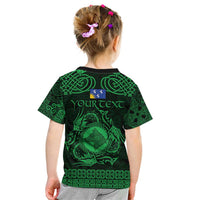 Personalized Merionethshire Meirionnydd Kid T Shirt Green Wolf Celtic-inspired - Wonder Print Shop
