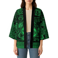 Personalized Merionethshire Meirionnydd Kimono Green Wolf Celtic-inspired - Wonder Print Shop