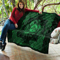 Personalized Merionethshire Meirionnydd Quilt Green Wolf Celtic-inspired - Wonder Print Shop