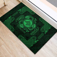 Personalized Merionethshire Meirionnydd Rubber Doormat Green Wolf Celtic-inspired - Wonder Print Shop