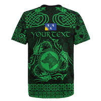 Personalized Merionethshire Meirionnydd Rugby Jersey Green Wolf Celtic-inspired - Wonder Print Shop