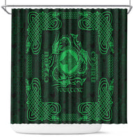 Personalized Merionethshire Meirionnydd Shower Curtain Green Wolf Celtic-inspired - Wonder Print Shop