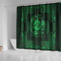 Personalized Merionethshire Meirionnydd Shower Curtain Green Wolf Celtic-inspired - Wonder Print Shop