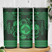 Personalized Merionethshire Meirionnydd Skinny Tumbler Green Wolf Celtic-inspired - Wonder Print Shop