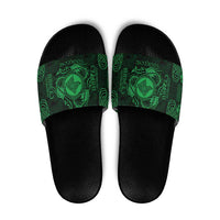 Personalized Merionethshire Meirionnydd Slide Sandals Green Wolf Celtic-inspired - Wonder Print Shop