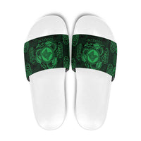 Personalized Merionethshire Meirionnydd Slide Sandals Green Wolf Celtic-inspired - Wonder Print Shop