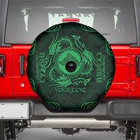 Personalized Merionethshire Meirionnydd Spare Tire Cover Green Wolf Celtic-inspired - Wonder Print Shop