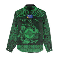 Personalized Merionethshire Meirionnydd Women Casual Shirt Green Wolf Celtic-inspired - Wonder Print Shop